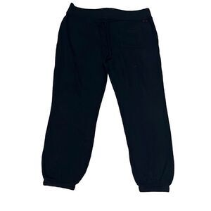 n:philanthropy Womens Large Distressed Jogger Sweatpants Black Pockets NWT